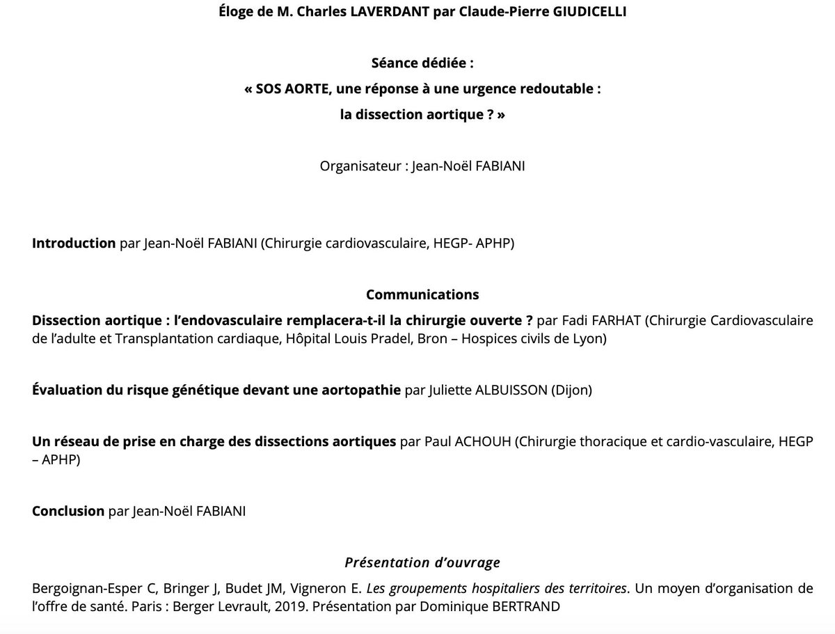 acadmed's tweet photo. #rentrée2019
Prochaine séance : mardi 17 septembre 14h30 

Séance dédiée : 
SOS #AORTE, une réponse à une #urgence redoutable : la dissection aortique ? https://t.co/EXrapMK7Yo