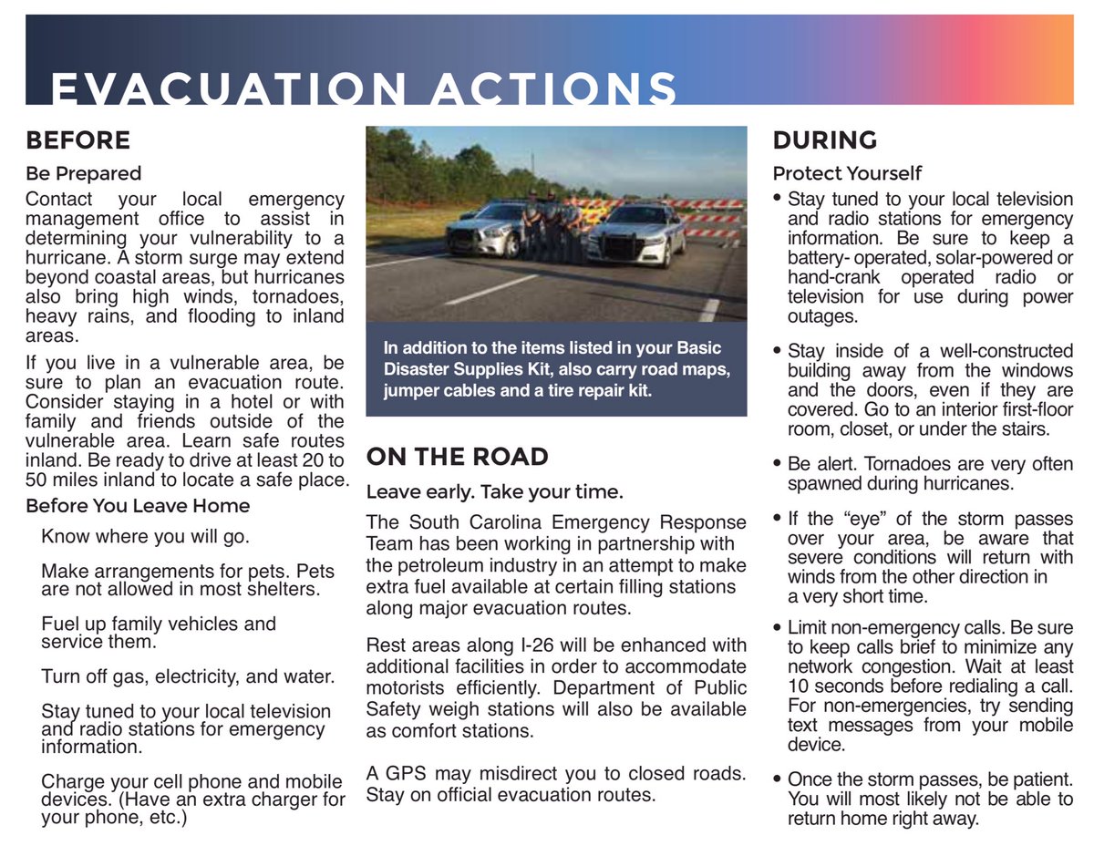 The 2019 South Carolina Hurricane Guide has everything you need to know to get ready for Hurricane #Dorian, check it now before evacuating: scemd.org/stay-informed/… #SCTweets #SCWX