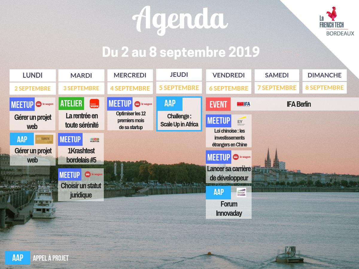 🗓️ Vos évènements de cette semaine avec <a href="/LeWagonBordeaux/">Le Wagon Bordeaux</a> @LeMondeApres <a href="/1Kubator/">1KUBATOR</a> <a href="/ifaberlin/">ifaberlin</a> <a href="/EYFrance/">EY France</a> <a href="/UNITEC_Bdx/">UNITEC</a> <a href="/ADI_N_A/">ADI Nouvelle-Aquitaine</a> ...

🔎 Détails et inscriptions ➡️ bit.ly/AgendaFTBdx