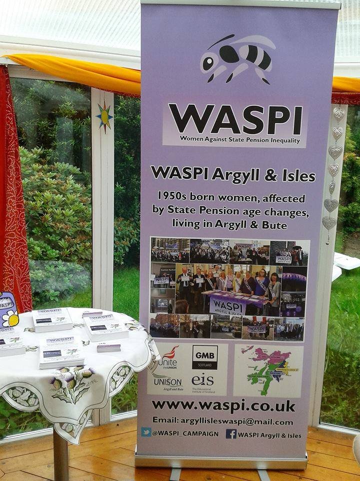 ArgyllWaspi's tweet image. Thanks to Argyll &amp;amp; Bute @unisonscot @EISUnion  @UniteScotland @GMB_union who funded this &amp;amp; publicity materials on table in 2017!
Group new to Twitter 3 days ago.
Apart from members&apos; fundraising-we&apos;ve been self supporting from our own contributions. #waspi