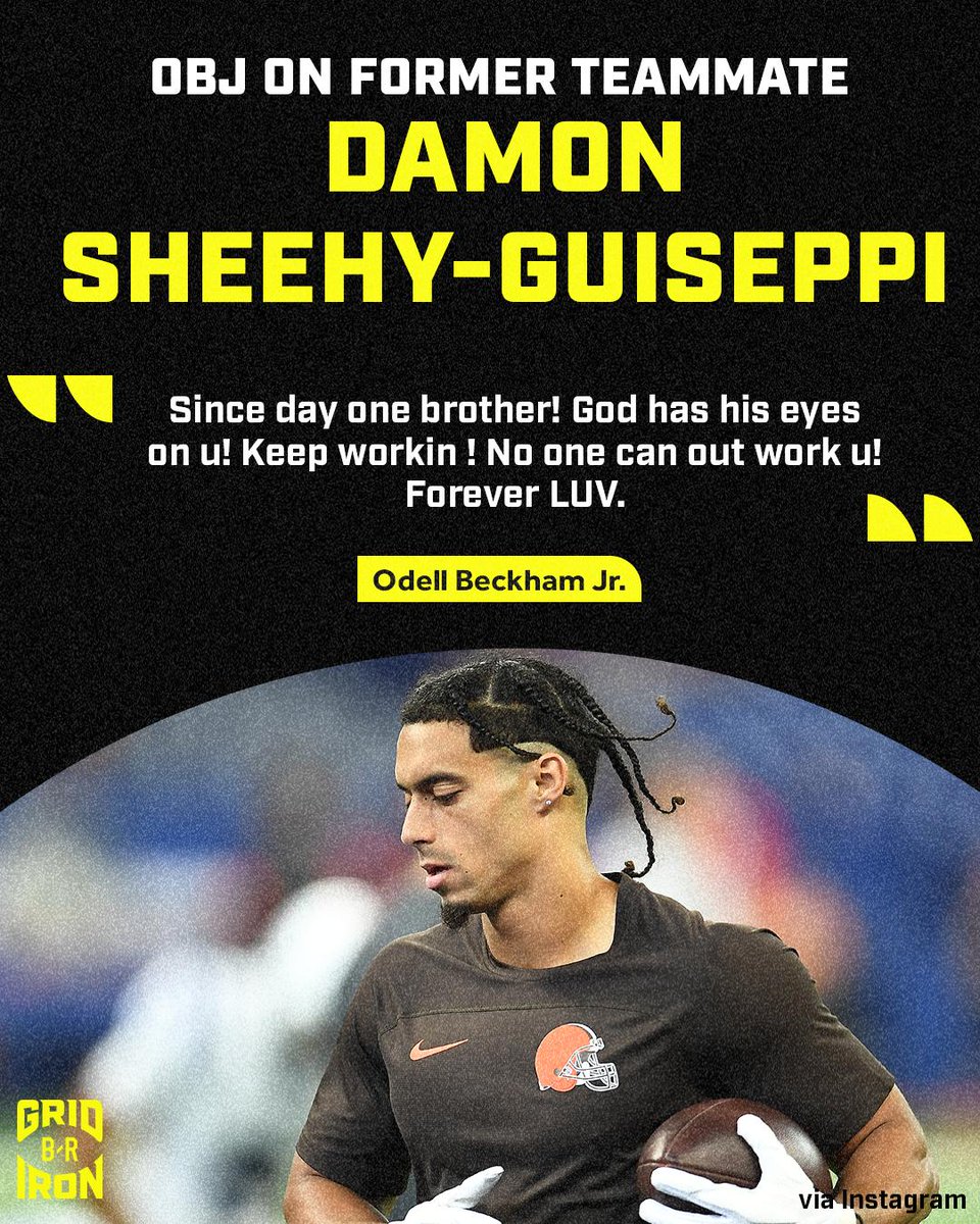 BleacherReport's tweet image. Browns waived Damon Sheehy-Guiseppi, but the WR will always have @obj’s respect ✊ @brgridiron