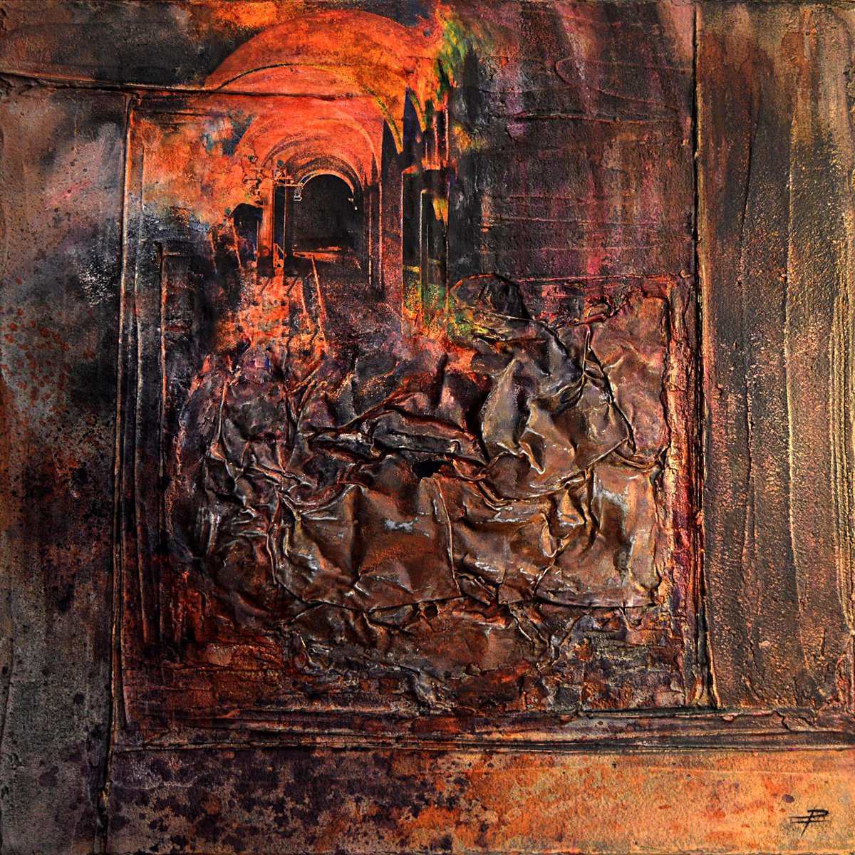 El principi d'incertesa (60x60 cm).
Ferro rovellat, resines minerals i paper imprès.
isabelponstello.wordpress.com
 
#abstractart #artabstracte #artbarcelona #artcatala #artcontemporani #artebarcelona #artofwoman #artsplastiques #artwoman #catalanartist #mujeresartistas #womenart