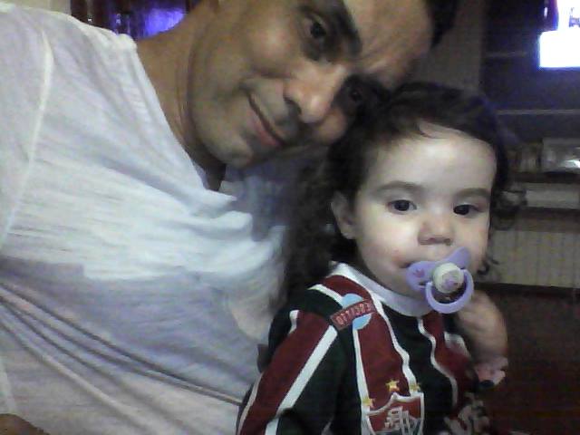 #GE  Eu Márcio e minha filha Maria Valentina torcendo pelo Flu em Concórdia-SC