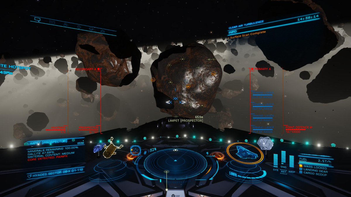 jaredcrue's tweet photo. Commander's Log 9-2-3305:
A rare sight, a Painite core!
Time to change fire groups!
#EliteDangerous #edpostcards #GalPhotoED #SPVFA https://t.co/pDC4dvwtbx