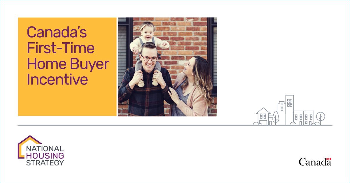 CMHC_ca's tweet photo. The First-Time Home Buyer Incentive has launched and you can now apply! For more info: https://t.co/QxeXIcQKsc #FTHBI https://t.co/zu4nPD6fBD