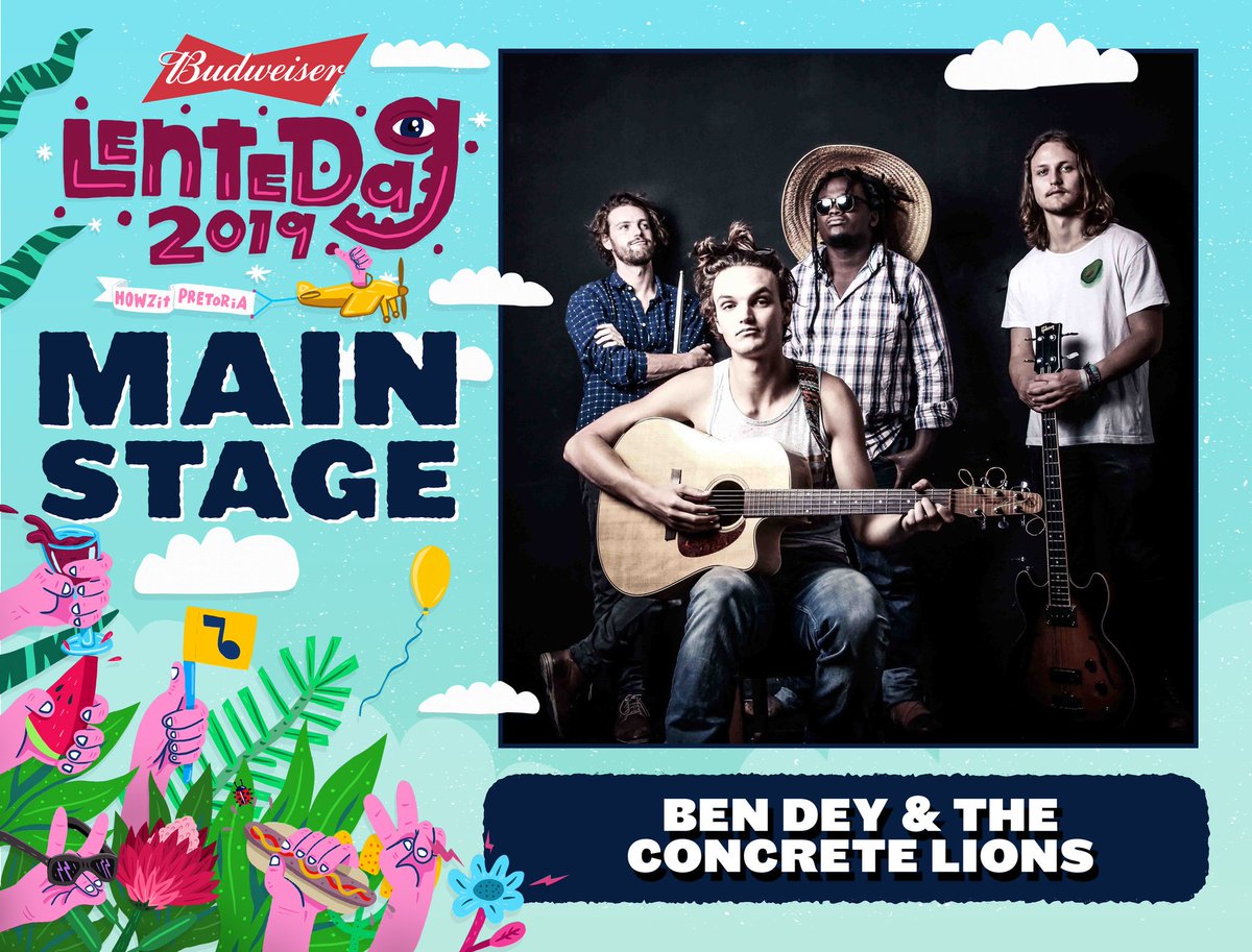Welcome to Spring!🌸
We're getting closer to #Lentedag2019 and our excitement is growing strong!💪 Who's ready to jam with Ben Dey &amp; the Concrete Lions?

Ticket link: bit.ly/2Y3ii9L
Event link: bit.ly/2SlAExp