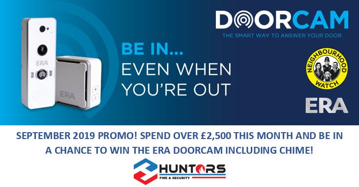 huntersfss's tweet photo. SEPTEMBER 2019 PROMO! Spend £2,500 with us this month and be in a chance to win the ERA Doorcam and Chime! 🔥🛡👍 #promotion #hunterswholesalers #berkshire #slough #security #winner https://t.co/Zc32zNSN9O