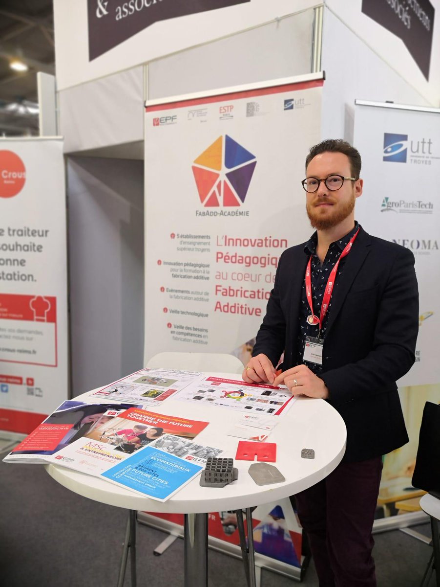 Julien KAUFFMANN, ingénieur de recherche à l'<a href="/epf_ingenieurs/">EPF Engineering School</a>, représente actuellement l'école lors de la foire de Châlons. <a href="/universitereims/">Université de Reims Champagne-Ardenne</a> #ESR