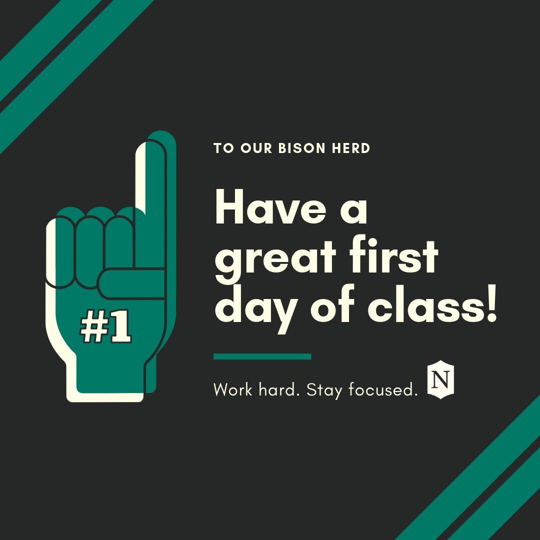 Nichols_College's tweet photo. It's going to be a great year! 💚 
#GoBison https://t.co/fPjyBITrAv