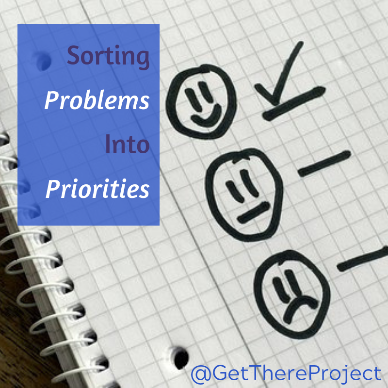 project_there's tweet photo. How do you narrow down from the unnecessary to the necessary? I call it Sorting Problems Into Priorities-- being able to focus on what’s important now without getting overwhelmed. Learn how from my blog: https://t.co/XsMR0Imq4D
#GetThereProject #Prioritize https://t.co/LExWwVXH0K