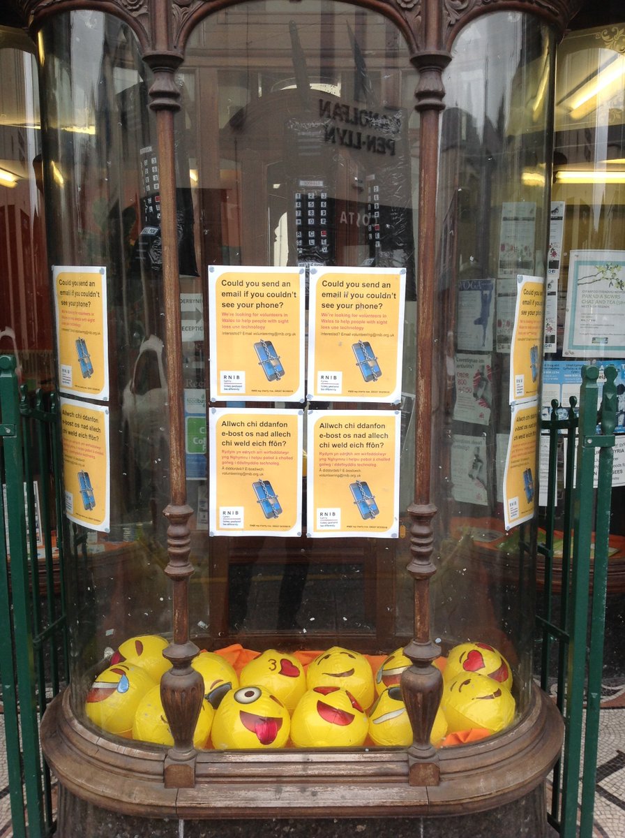 MantellGwynedd's tweet photo. Here is the RNIB the Organisation of the Month exhibiting in Mantell Gwynedd's window during September.
They are looking for volunteers in Wales to help people with sight loss use technology. If you are interested please email volunteering@rnib.org.uk #volunteering https://t.co/3bs33nzvw3