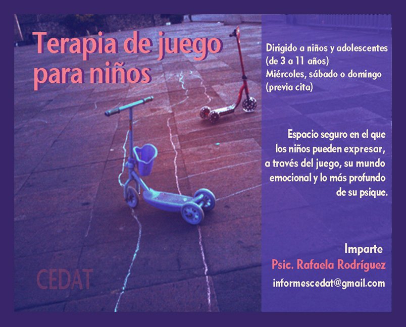 CEDAT_'s tweet photo. La Terapia de juego para niños es un espacio seguro en el que los niños pueden expresar, a través del juego, su mundo emocional y lo más profundo de su psique. juicios, poniendo palabras a los sentimientos que observa.

informescedat@gmail.com https://t.co/jI2H4RgXkl