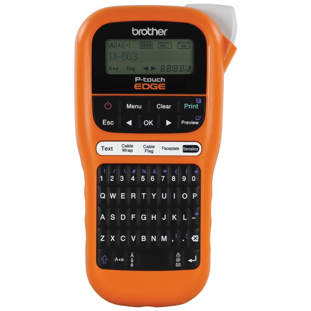 The P-touch PT-E105 is a lightweight, handheld compact label maker for both professional applications and DIY projects. It prints high-quality, durable laminated labels for patch panels, power cables, and outlet covers, even use it to organize your shop or back office.