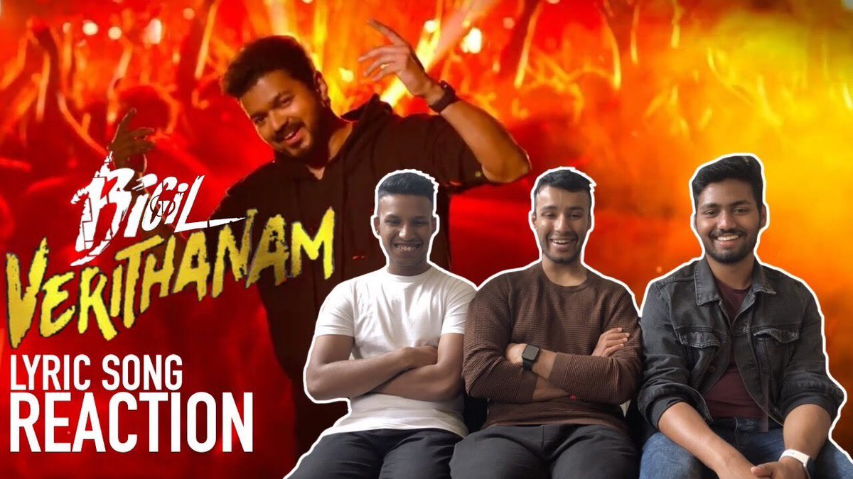 alsterboy's tweet photo. VERITHANAM Song Reaction - what a mass celebration sung beautifully by our Thalapathy!! A really fitting followup to the epic women’s anthem #Singappenney 

Watch here ▶️▶️▶️ https://t.co/hD6N2F0xlA

#Bigil #BigilDiwali #Verithanam #Thalapathy #ThalapathyVijay #VerithanamRecords https://t.co/k1zeMxDwaE