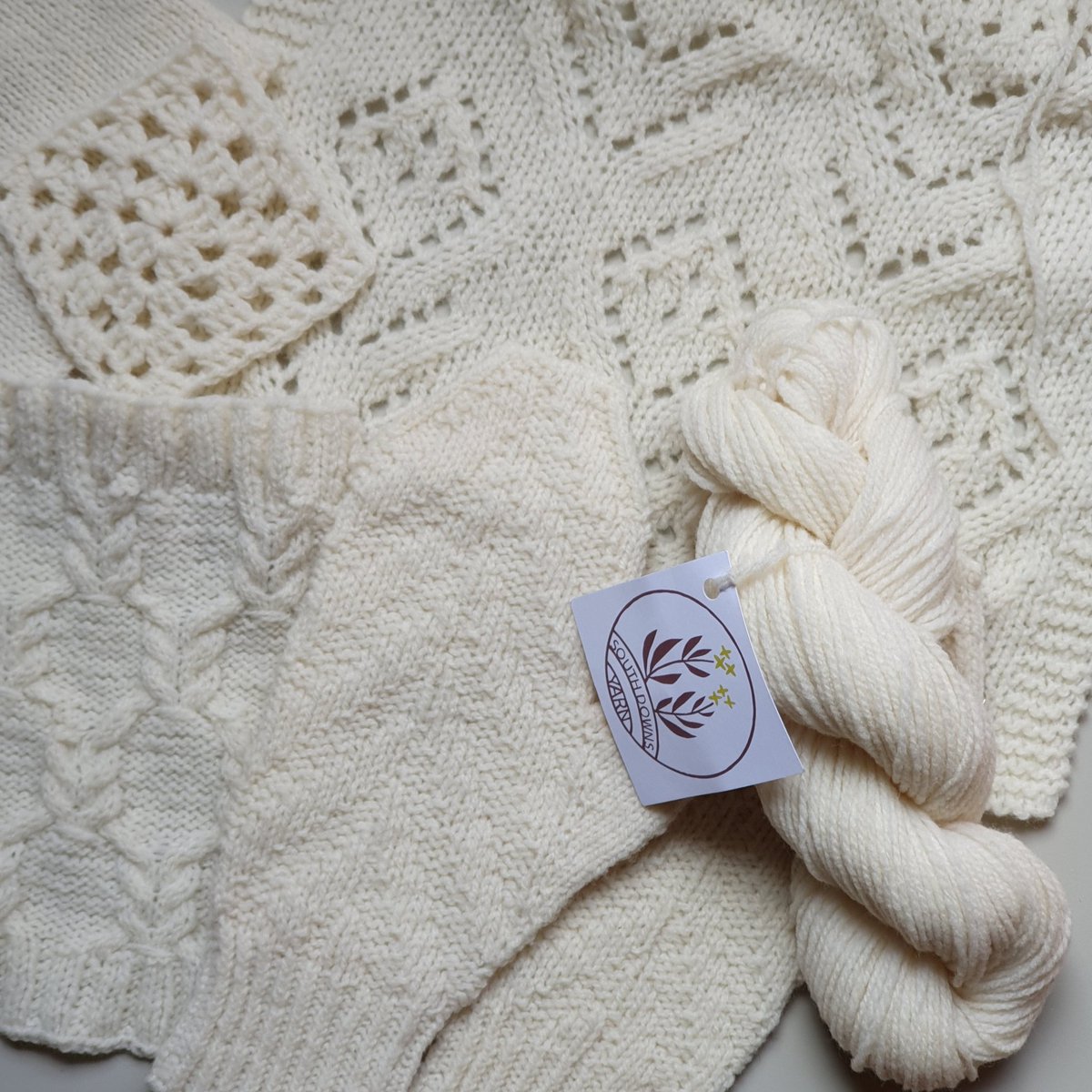 woollentide's tweet photo. Some of the #knitted samples of our #SingleFlock #Southdown #wool arrived back last week. A timely reminder of how beautiful (yet often overlooked) #BritishWool can be. #NotJustCarpetWool https://t.co/BT4UUoYNDE