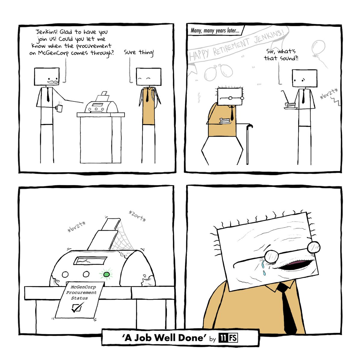 davidbrear's tweet photo. The speed of procurement can truly make your eyes water 😬😬😬
#11fscomic https://t.co/tyxcI5Yz5C
