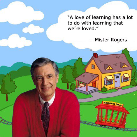 MaryTeach3's tweet photo. Our first month we focus on relationship. When children know you care they care about what you know. #mrrogersMondays @CommissoLisa https://t.co/EsXxGmLlS3