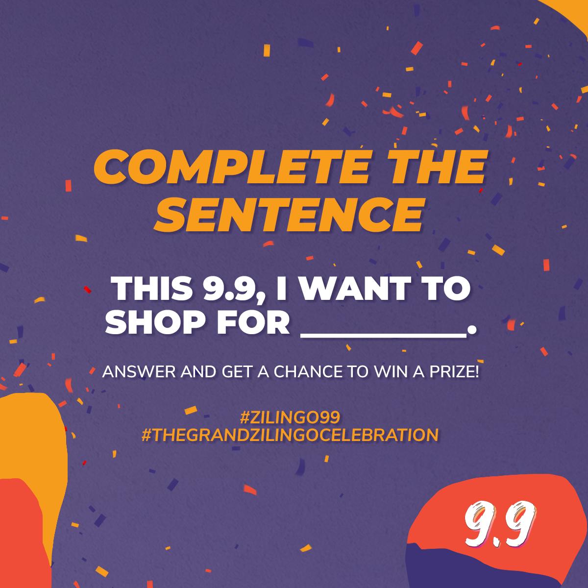 ZilingoPH's tweet photo. π₯ #Zilingo99 Giveaway Day 2 π₯
COMPLETE THE SENTENCE & WIN! πΈ
π Follow @zilingoph
π Tweet: "This 9.9, I want to shop for (YOUR ANSWER)" + hashtags #Zilingo99 #TheGrandZilingoCelebration
Giveaway runs until Sept. 9, 2019. There'll be 1 winner of a β±2,000 Zilingo GC! π https://t.co/xMOjXvegRa