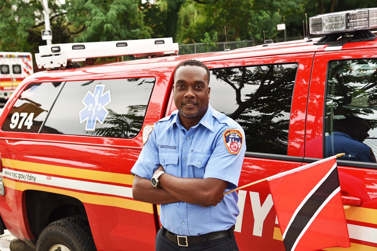 joinFDNY's tweet photo. “Carnival celebrations are really a time of freedom because you feel a happiness all day, you can dance and have a great time celebrating with everyone,” said #Station44 Lt. David Greenidge, who is from #TrinidadAndTobago. Read more at https://t.co/BPdvR77NuU #WestIndianDayParade https://t.co/lJslzNTXoi