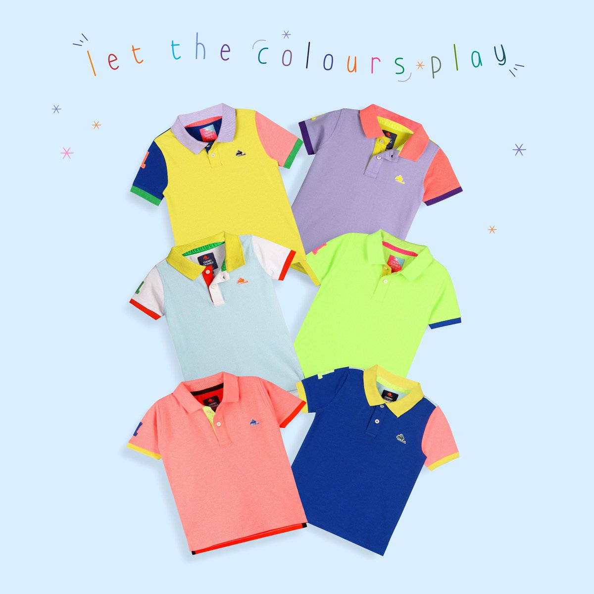 CherryCrumble_'s tweet photo. T-shirts in the colours of the rainbow for your little sport! Enjoy Labor Day sale with Cherry Crumble &amp; get 55% off on your next purchase. Get the look at: https://t.co/MFh3MffVxv
#polo #colorblock #colorblocking #coloursofrainbow #labourdaysale #labourday2019 #backtoschool https://t.co/3TRZOG3s5W