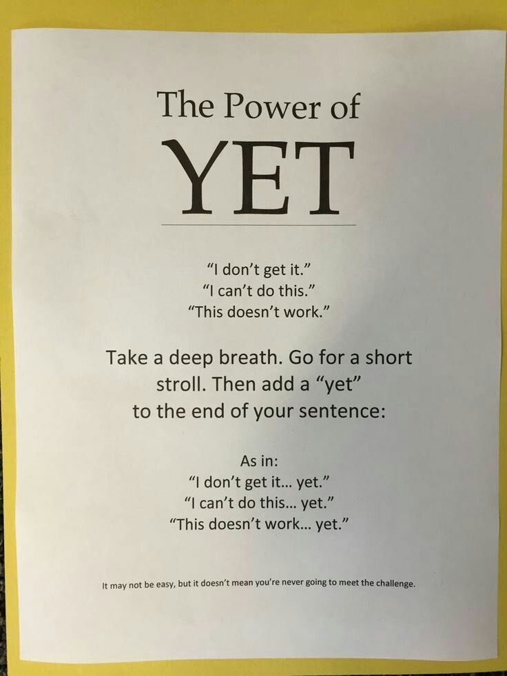 LRobbTeacher's tweet photo. Help students embrace The Power of YET, support them and watch them move forward— at different rates! https://t.co/OInz4jKuNZ