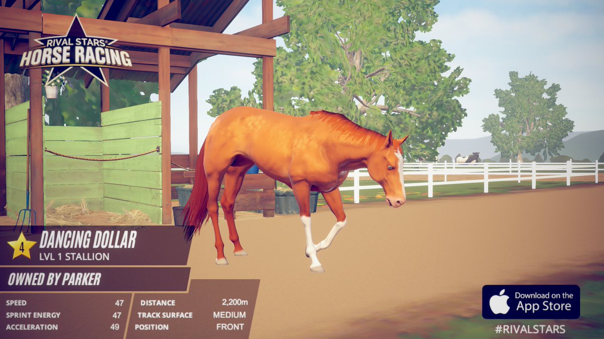Pk19111's tweet photo. Meet DANCING DOLLAR from #RivalStars Horse Racing, bred for excellence. Download the game and join me in the race! https://t.co/dYLGaC3l65 https://t.co/Q3ItZCKLOL