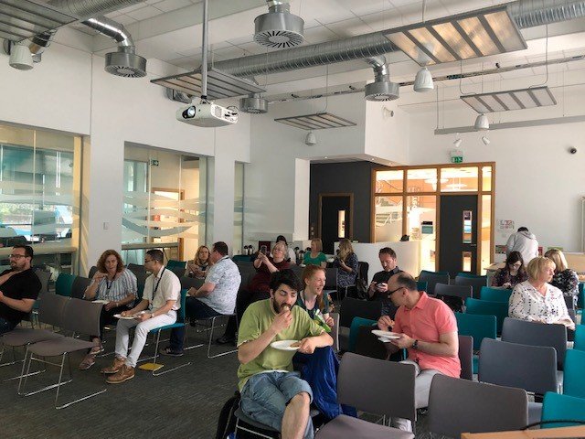 VevoxAlan's tweet photo. A really involved and fun audience at last weeks #TurningPoint student polling Lunch &amp; Learn session 
@AbertayUni (Abertay University). Huge thanks to Carol Maxwell &amp; Liam Hutchinson, TELS Team, for their support in  hosting #EngageAllLearners #edtech https://t.co/vrCm9N8RTk