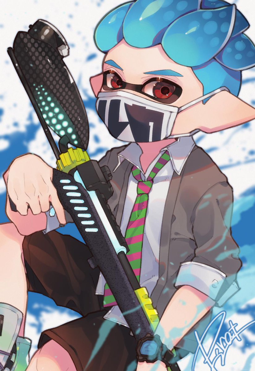 インクリング ,イカボーイ(スプラトゥーン) 「commissions
同じ方から二枚のご依頼。
ケモは新たな試みだった…めちゃ」|P.ratのイラスト