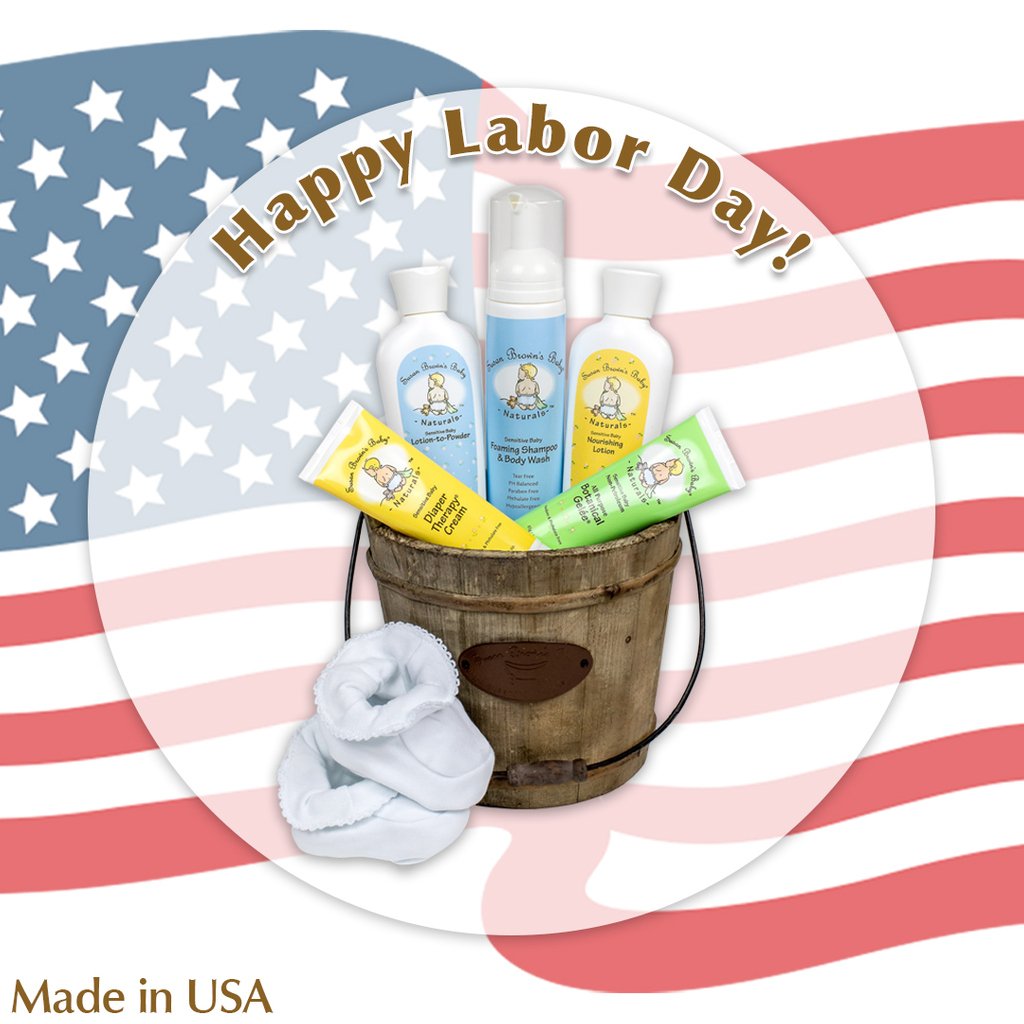 susanbrownsbaby's tweet photo. 🇺🇸
Happy Labor Day!
.
.
.
#Laborday #sensitiveskin #completesensitivebabybasket #showergift #babygift #momlife #pediatrics #natural #skincare #babyskincare #noparabens #nophthalates #diaper #jojoba #safe #susanbrownsbaby https://t.co/zOv21L40ya