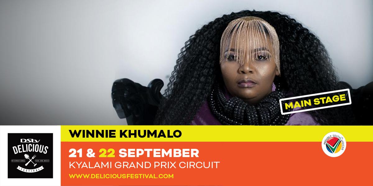 DeliciousFestSA's tweet image. Brenda Fassie’s prodigy, @TheRealWinnieKh, will perform live at #DStvDelicious Festival celebrating @KalawaJazmeeR's 25th anniversary. She has worked alongside African musical icons and her next stop is with us to live her most #DeliciousLife! Tickets at bit.ly/31Xhq5N