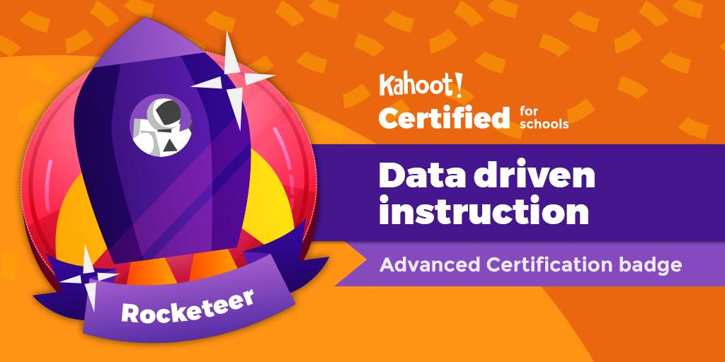 Crissms7992's tweet image. I’ve become a Rocketeer with the @GetKahoot #AdvancedCertification Data driven instruction course! 🚀