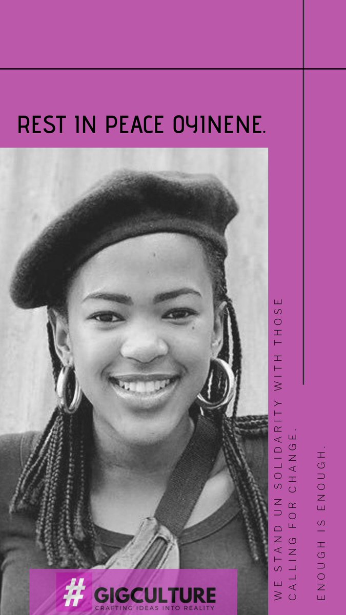 GigCulture's tweet photo. As a company that's run and led by women, we cannot ignore the call.

ENOUGH IS ENOUGH.
#RIPUyinene #UyineneMrwetyana #PostOffice #WomensEqualityDay https://t.co/NWyp5pEzZ3