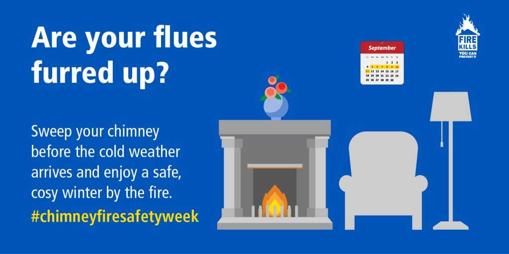 This week is #ChimneyFireSafetyWeek.  If you use an open fire, make sure your chimney is swept before the colder, winter months.  Find out more on our Chimney Fire Safety page.

firescotland.gov.uk/your-safety/ch…