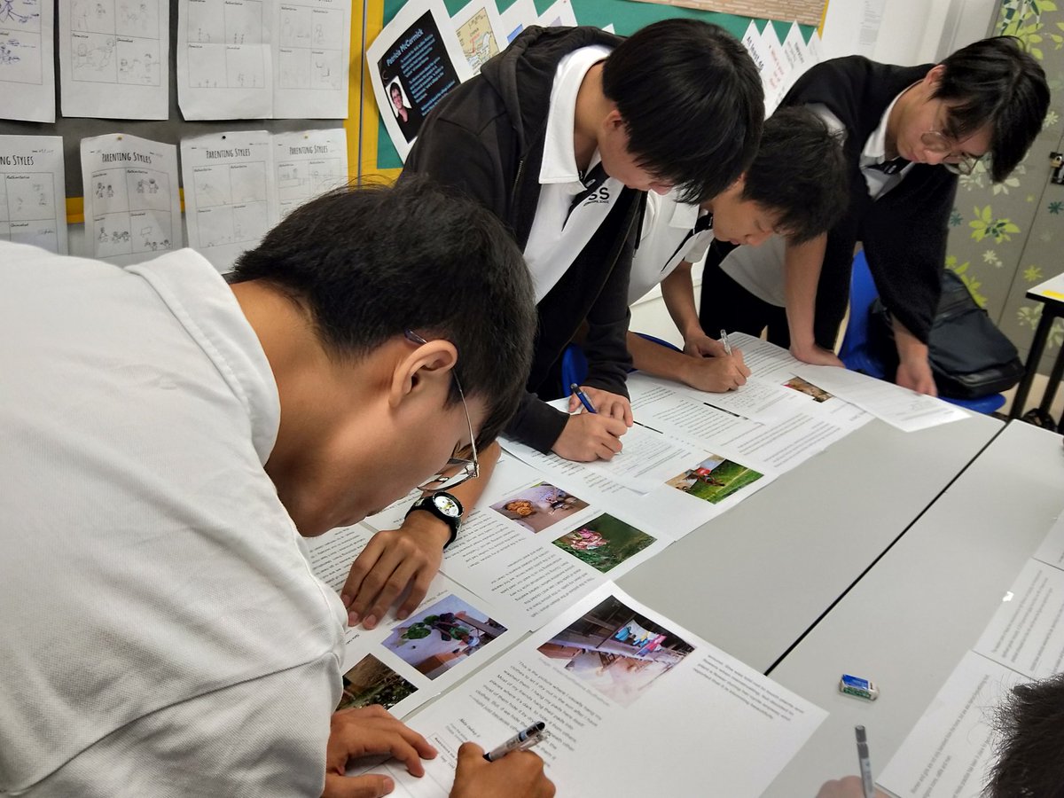 115okcmiller's tweet photo. teaching text types with my G11 Eng B HL today:

Station 1: Structured note-taking

Station 2: Examining model samples (blog/proposal) with print-outs of text type conventions, key features

Station 3 Understanding the question prompt and outlining their response.
 #ISSpride https://t.co/oV8XxJeQkX