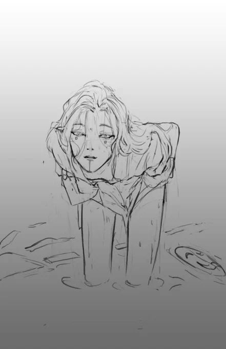 omg found my old art of Bai Wuxiang i draw long time ago. . . . exactly at the time TGCF had not still finished yet and we didn't know who he is  
#墨香铜臭 #天官赐福 #白无相 
