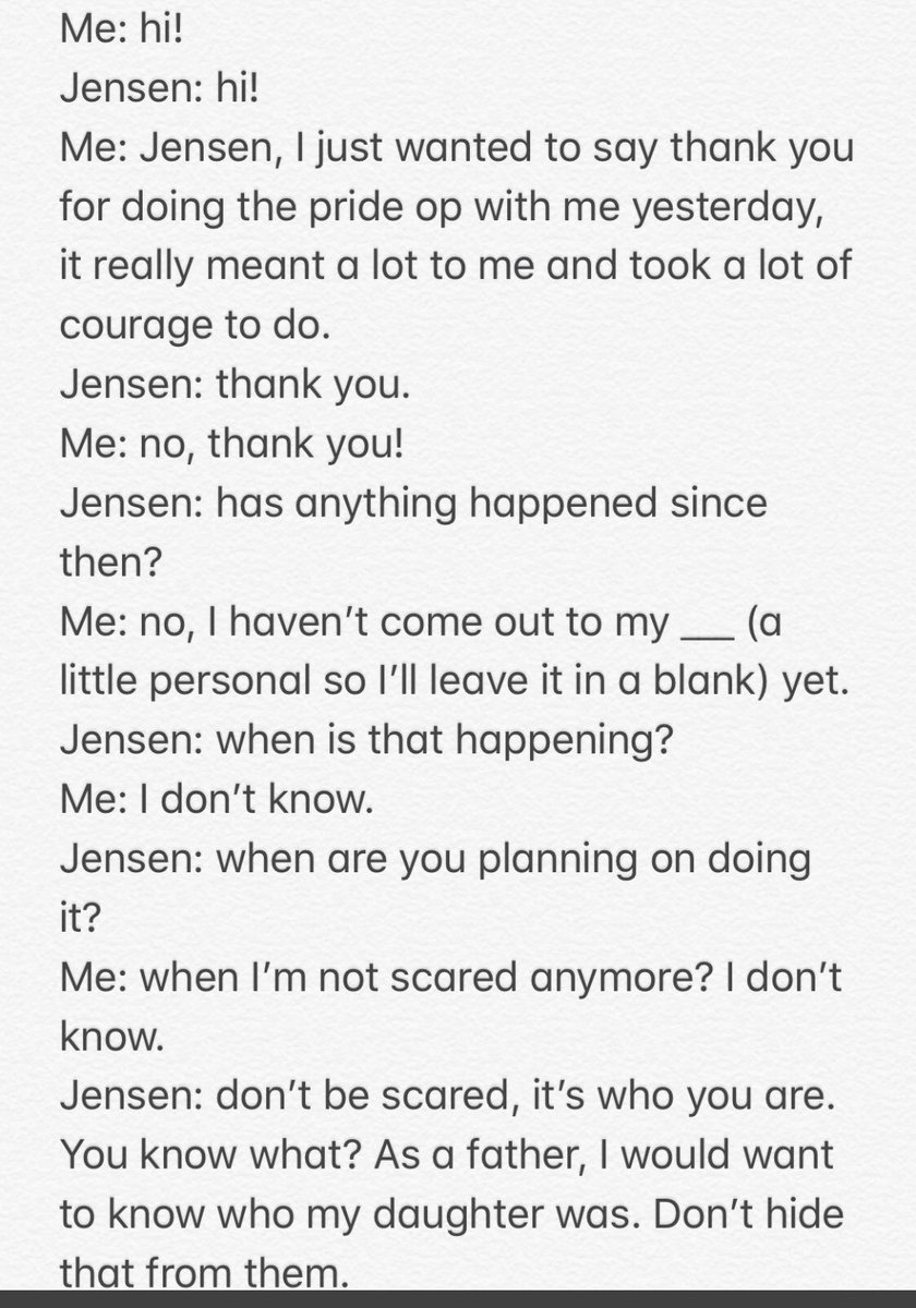  @mishasdiary always has the best ops wbk. Everyone say thank you Mel And thank you Jensen for being the way you are 