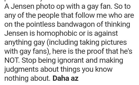 I've never met him but I know that if I did, he'd hug me close and say he's proud of me. Even when I'd say I'm still in the closet he'd say he's proud of me. Because that's who he is.People can freely come out to him because everyone knows he'll never look at you any different.