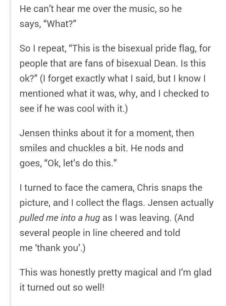 He supports us.  https://bookkbaby.tumblr.com/post/145914677405/this-was-a-pretty-amazing-experience-i-was-the