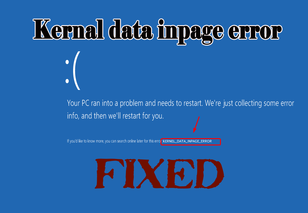 Kernel data inpage error как исправить. Ошибка kernel_data_inpage_error. kernel data inpage error. kernel data inpage error windows.