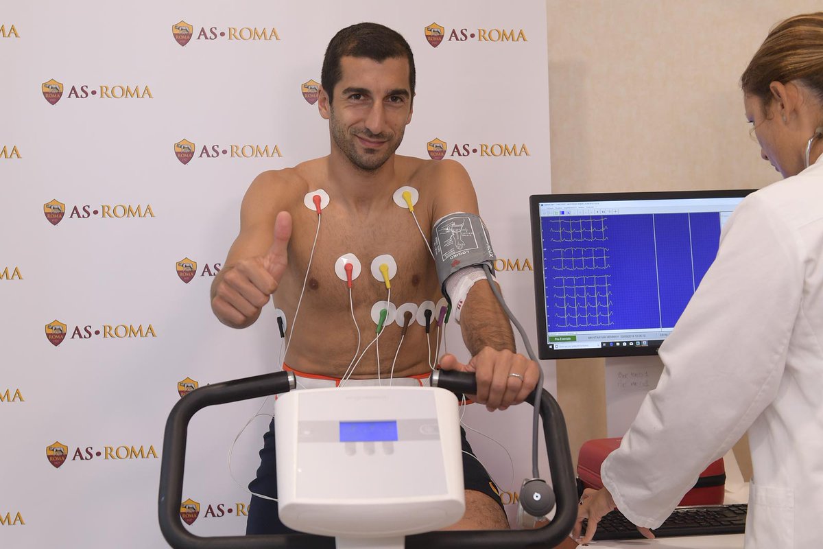 Henrikh Mkhitaryan has completed his medical at Roma ahead of his loan move from Arsenal. (Source: <a href="/ASRomaEN/">AS Roma English</a>)
