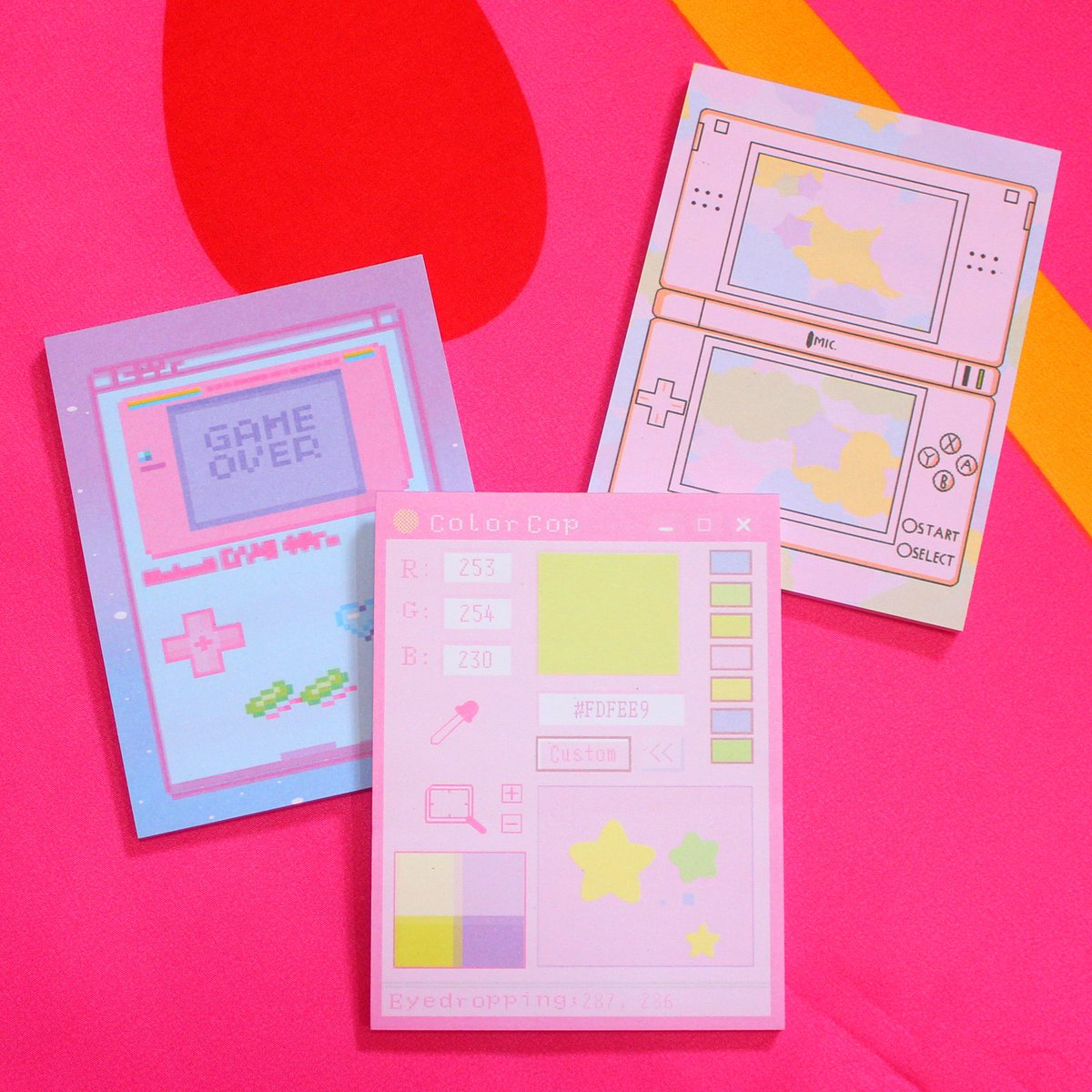 練馬カロン メーカーもブランドもよく分かりませんが とにかく可愛いガジェット風メモパッド N天堂さんのゲーム機やカラーピッカーがモチーフになっています こういう海外のメモはすっごく可愛いですね メモ帳 メモパッド 海外メモ 海外文具 お気