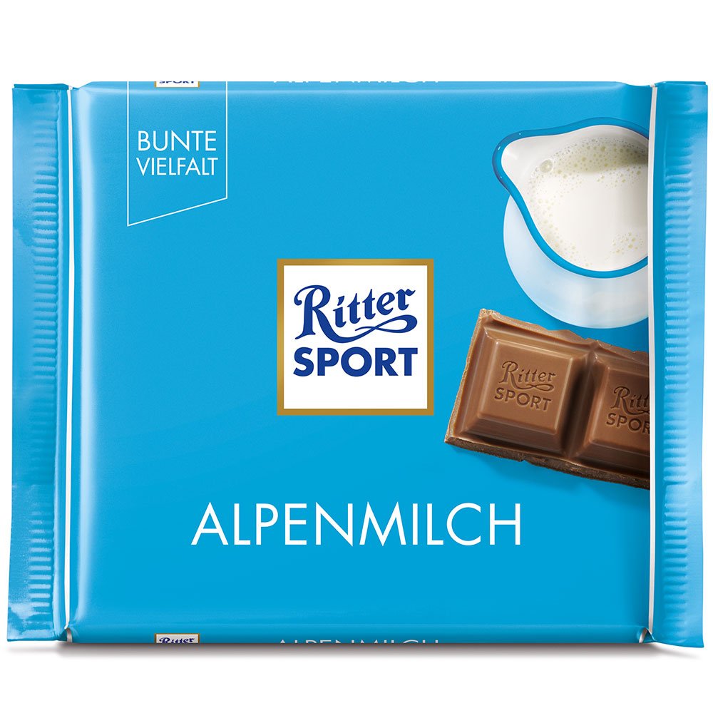 Ritter Sport Alpenmilch 100g 3 52oz Candy Chocolate Sweets From Germany 4000417018007 Ebay
