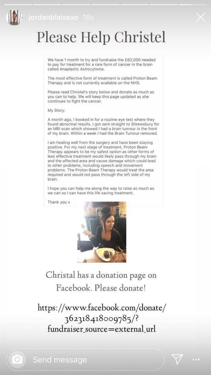 Vicki_Uk86's tweet photo. @Charlottegshore please please could you help us spread the word! This young girl has her whole life ahead of her please read her story and retweet 😊 #Cure4Christel https://t.co/jpzW9RR2KI