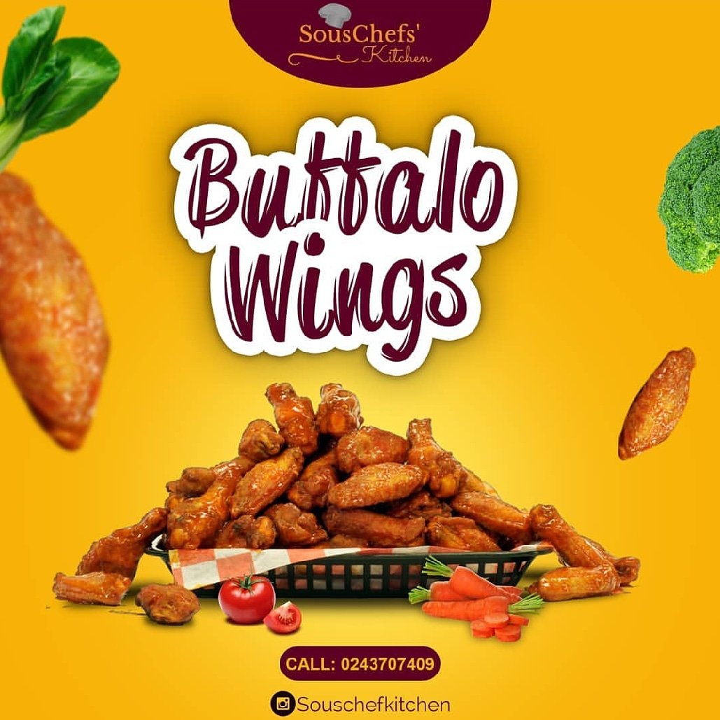 souschefskitchn's tweet photo. Back like we never left. Call or WhatsaApp us on 0243707409 to place your order.......mmm it's delish
#Foodie #ChickenWings #SousChefsKitchen #Food #Accra #Ghana #JesusSaves #SousChefs #BBNajia #MondayMotivation  #angelsportsaccra #BBNaijaEviction #SeekFirstTheKingdomOfGod https://t.co/bZmTpT59z2