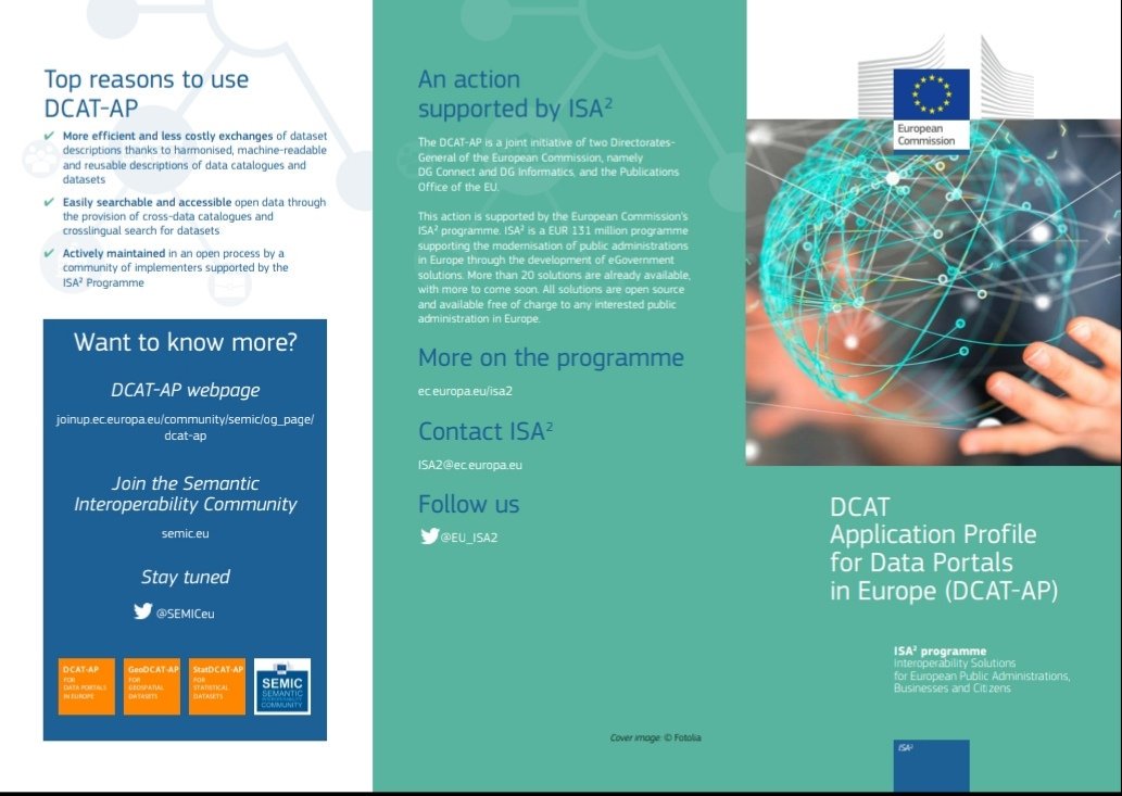 InteroperableEU's tweet image. The #dcatap is a specification for #metadata records to meet the specific application needs of #Dataportals based on the #DataCatalogue Vocabulary. It will be presented now by Fabien Kirstein at #ifip2019 conference. Learn more: ec.europa.eu/isa2/solutions…