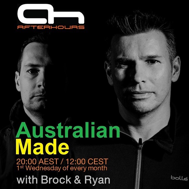 brockandryan's tweet photo. Our new monthly residency on @AfterhoursFM, the World's #1 Trance Radio, kicks off on Wednesday 8PM AEST / 12PM CET.  Tune in on https://t.co/QCzRJfsa3l for your next instalment of Australian Made. 
#AHFM https://t.co/wrcHcrpp11