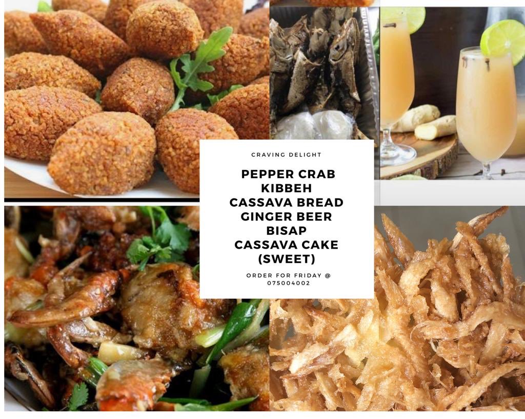 cravingdelight's tweet photo. We’re back again 😉, pre order now for Friday, chicken/Fish Untu, cassava bread and fry fish, tombi juice, ginger beer, bisap, pepper crab #SweetSalone #Salone #FoodLove #SaloneTwitter https://t.co/wNcuKRsRw9