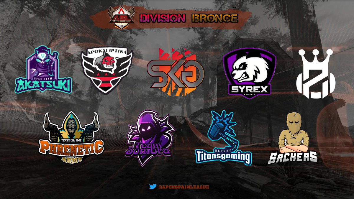 ApexSpainLeague's tweet photo. ♦️PRESENTACION♦️

Presentamos los equipos que formarán la división de BRONCE

@AkatsukiTeam8 @APOKALIPTIKACR @SKGcompetitive @SyreXeSports @_SilencerS_ @TeamPhrenetic @TeamSombra4 @ApexTitanes @SackersClub https://t.co/ZywveNRgsE