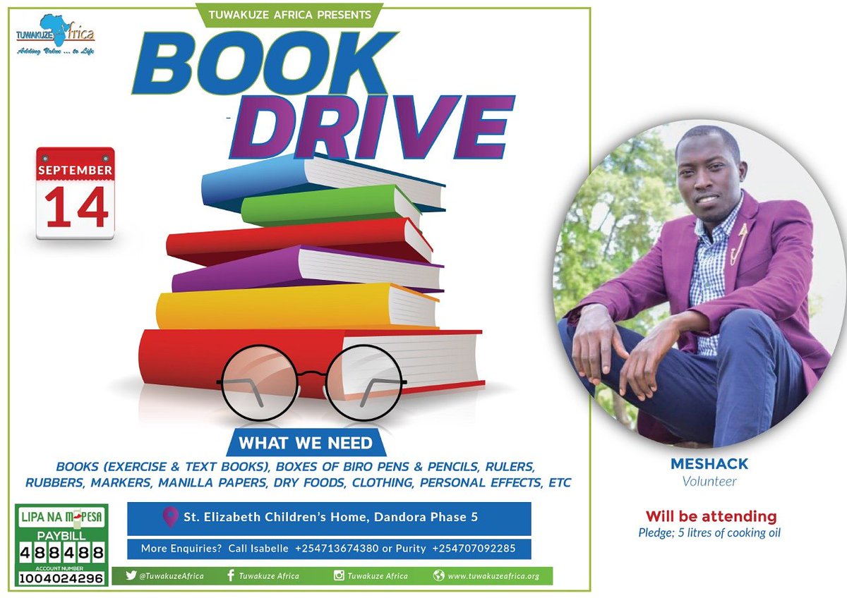 TuwakuzeAfrica's tweet photo. Meshack says we cannot educate a hungry generation👊🏾👊🏾.... What say you?
#BookDrive2019 is the place where you get to feed, mentor and ensure our future generation of African leaders is well equipped.
Have you donated yet?
#WeAreTuwakuzeAfrica
#AddingValueToLife https://t.co/3AchJaA3NV