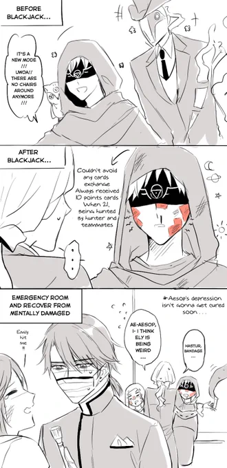 #IdentityV 
This is what happened yesterday with me when played BlackJack with my friends..... 